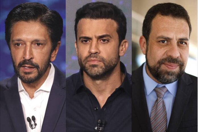 Ricardo Nunes, Pablo Marçal e Guilherme Boulos