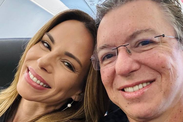Ana Furtado surge animada para treinar com o marido Boninho: “Convenci”