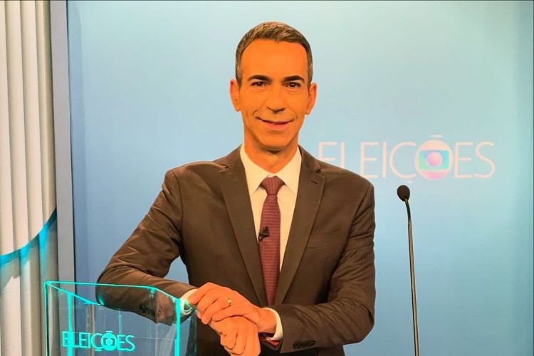 Cesar Tralli surge nos bastidores do debate da Globo e manda recado: “Fique em paz”