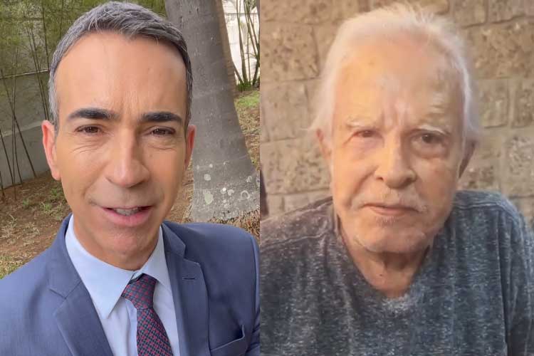 César Tralli revela último comentário recebido de Cid Moreira antes da morte do apresentador