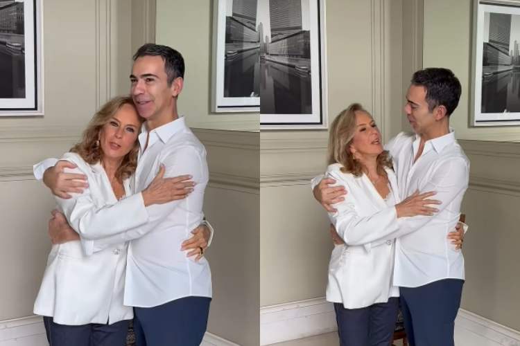 Cesar Tralli surge ao lado de Helô Pinheiro e se declara para sogra: “A melhor do mundo”