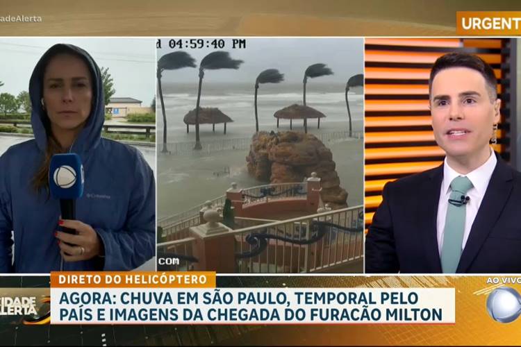 Com cobertura especial do furacão Milton, Cidade Alerta garante segundo lugar