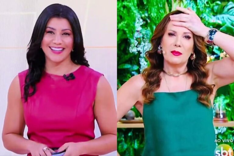 Daniele Brandi comete gafe, troca nome de Regina Volpato e deixa apresentadora incrédula ao vivo