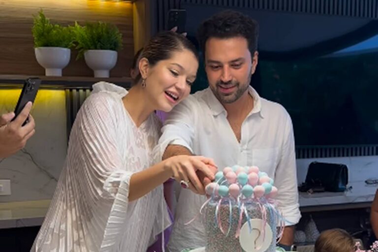 Lyandra Costa, filha do sertanejo Leandro, revela estar grávida e mostra chá revelação