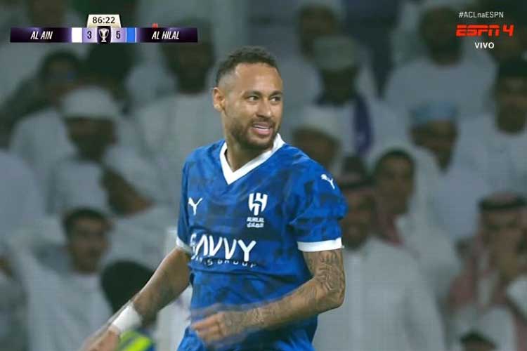 Neymar volta aos campos durante partida do Al-Hilal após 369 dias longe dos gramados