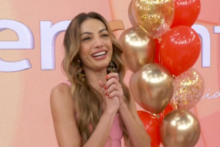 Patrícia Poeta recebe surpresa de aniversário no Encontro e ganha presente de Ana Maria Braga
