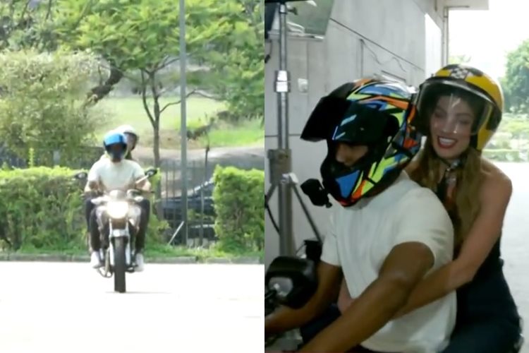Patrícia Poeta surpreende e chega ao ‘Encontro’ de carona com mototaxista