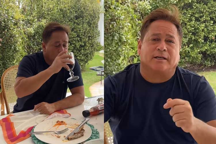 Mosquitos tiram a paz de Poliana Rocha durante almoço e reação de Leonardo diverte: ‘É pra lascar!’