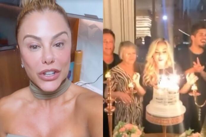 Poliana Rocha, Leonardo e família - Insta Poliana Rocha, Leonardo, a mã dela durante um aniversário antigo dela (Reprodução: Instagram)
