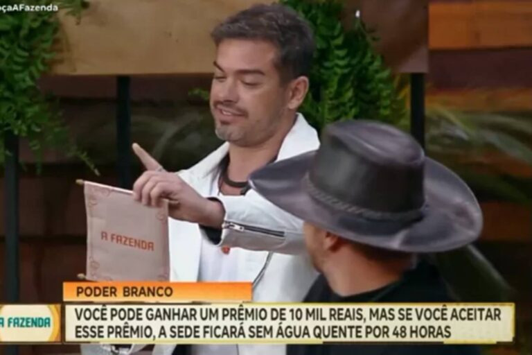 A Fazenda 16: Por R$ 10 mil, Sidney deixa peões sem água quente por 48 horas