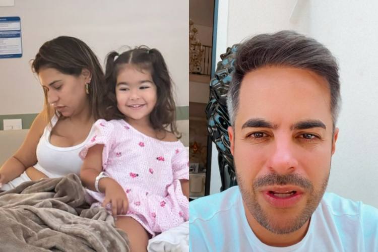 Simone Mendes aparece com a filha, Zaya, no hospital e Kaka Diniz revela o que aconteceu