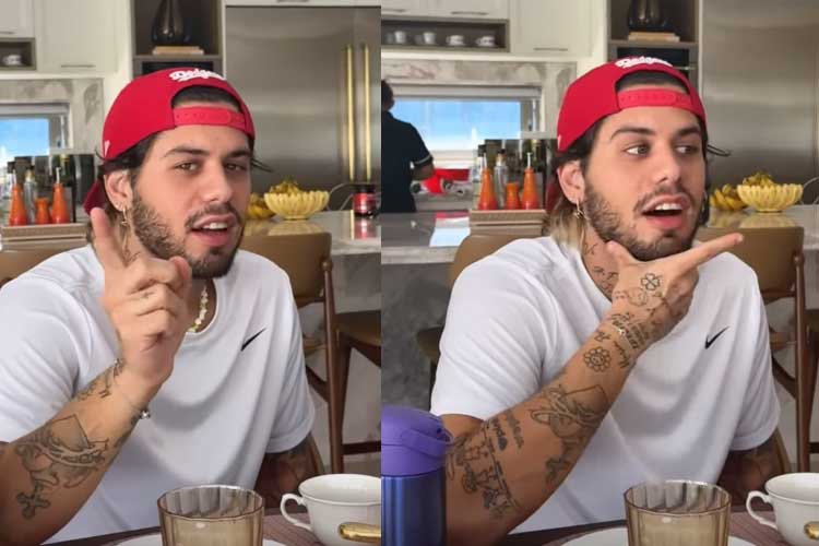 Zé Felipe mostra reação ao ver aparência da mãe de Virginia após procedimento estético