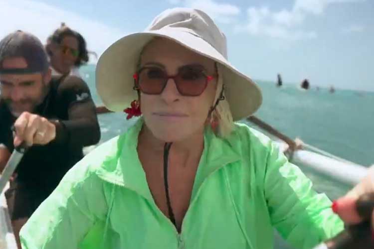 No ‘Mais Você’, Ana Maria Braga encara desafio no Havaí: ‘Maior barato’