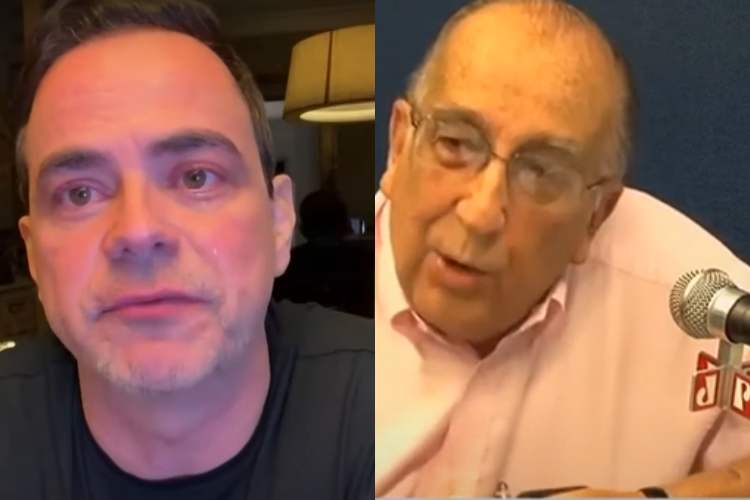 Carioca, humorista e ex-Pânico, fica aos prantos ao lamentar morte de Seu Tuta, fundador da Jovem Pan