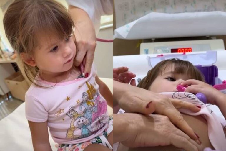 Virginia Fonseca leva Maria Alice ao médico após criança sentir fortes dores no ouvido