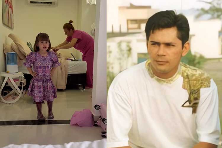 Virginia encanta internautas ao mostrar Maria Alice desfilando ao som de música do tio-avô Leandro