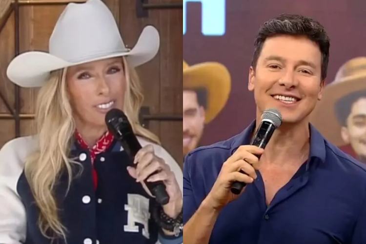 Adriane Galisteu mostra encontro com Rodrigo Faro após substituir apresentador às pressas na Record