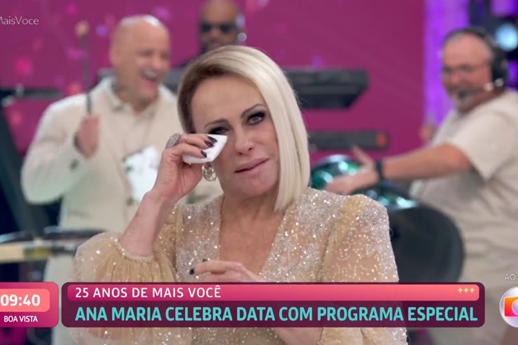 Ana Maria Braga vai às lágrimas no ‘Mais Você’ especial de 25 anos na Globo