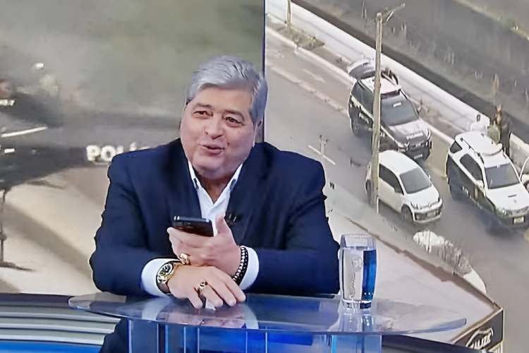 Datena comete gafe no ‘Tá Na Hora’ e chama SBT de Band