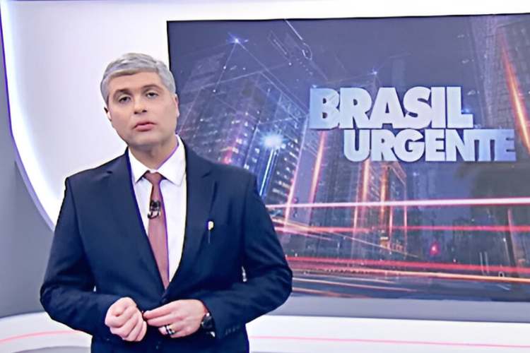 Joel Datena desabafando no Brasil Urgente (Reprodução: Band TV)