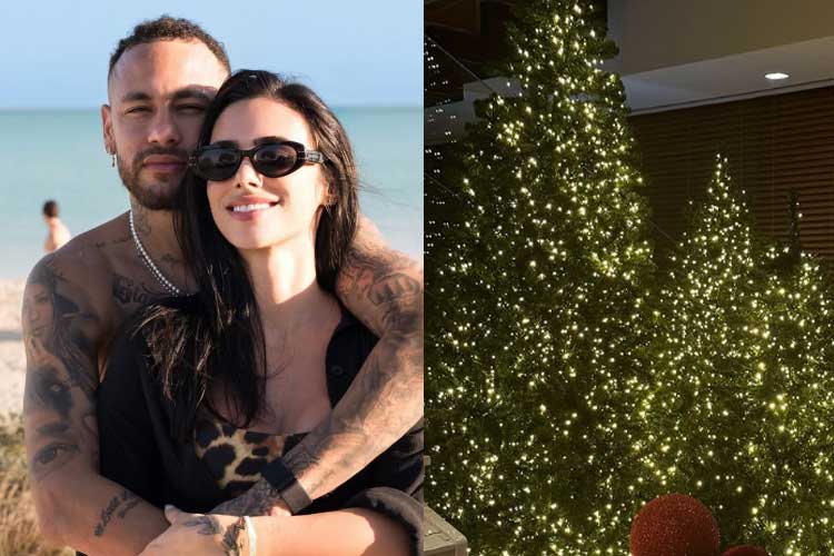 Bruna Biancardi mostra decoração de Natal da mansão de Neymar no Brasil