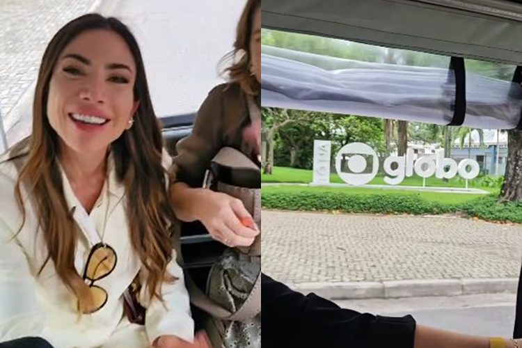 Patrícia Abravanel chega aos Estúdios Globo para o ‘Melhores do Ano’ sob aplausos