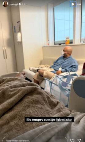 Preta Gil e Gominho Preta Gil enaltecendo seu amigo Gominho, que a ajuda durante o tratamento (Reprodução: Instagram)