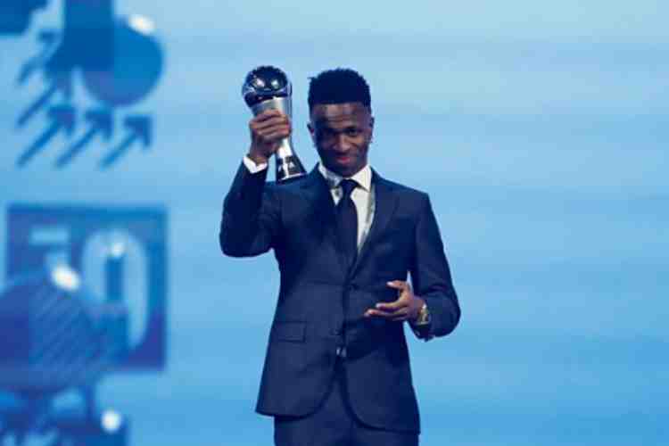Vini Jr em premiação Fifa The Best 2024 Vini Jr em premiação Fifa The Best 2024 (Reprodução/Instagram)