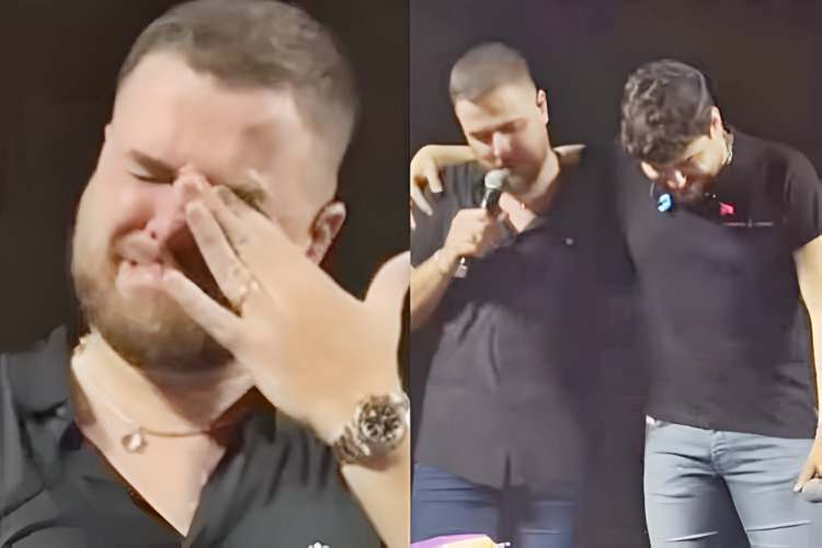Zé Neto, dupla de Cristiano, fica aos prantos e faz discurso emocionante durante volta aos palcos
