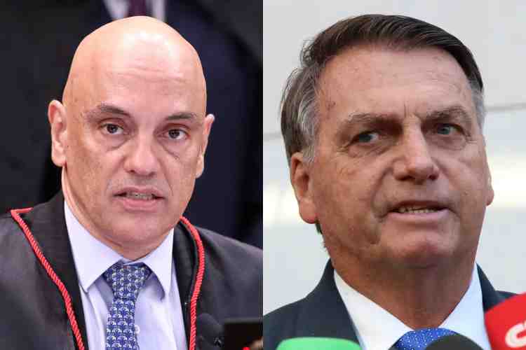 Alexandre de Moraes e Bolsonaro Alexandre de Moraes e Bolsonaro (Montagem/Área VIP/LR Moreira/Secom/TSE/EBC)