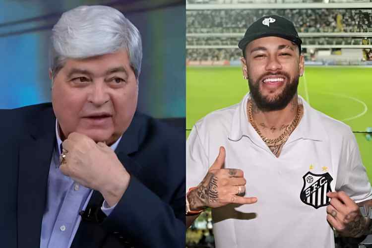 Datena comentando sobre o Neymar Jr ao vivo (Reprodução: SBT)