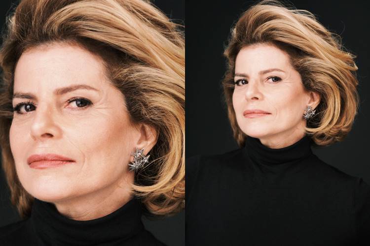 Débora Bloch posa com novo cabelo para viver Odete Roitman em ‘Vale Tudo’