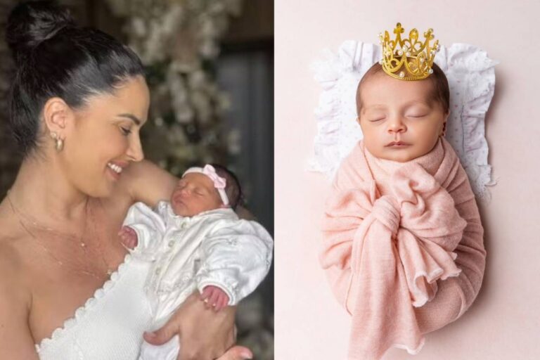 Graciele Lacerda impressiona com detalhes do ensaio newborn da filha com Zezé