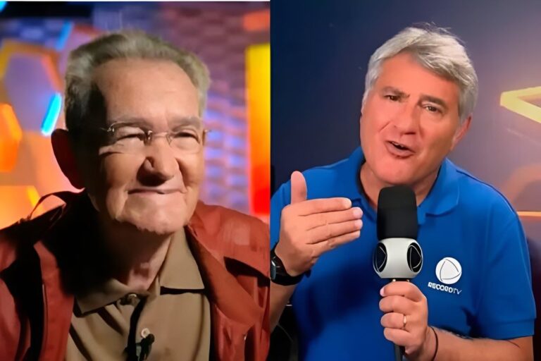 Léo Batista é homenageado na Record por Cleber Machado