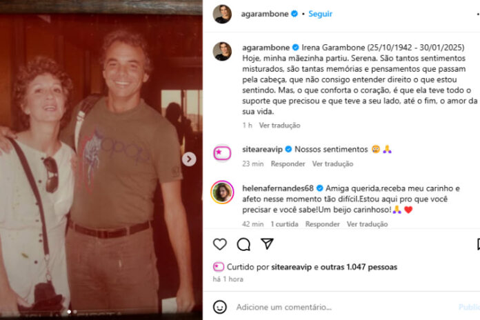 Publicação de Adriana Garambone Publicação de Adriana Garambone (Reprodução/Instagram)