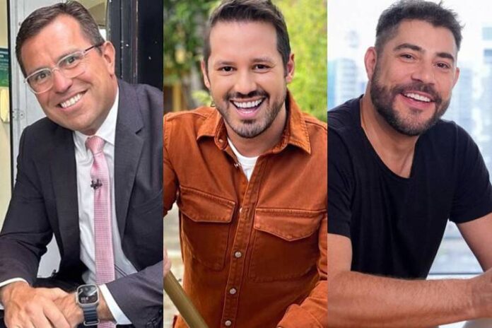 Rodrigo Bocardi, Dony De Nuccio e Evaristo Costa Rodrigo Bocardi, Dony De Nuccio e Evaristo Costa - Foto: Instagram/SBT/CNN