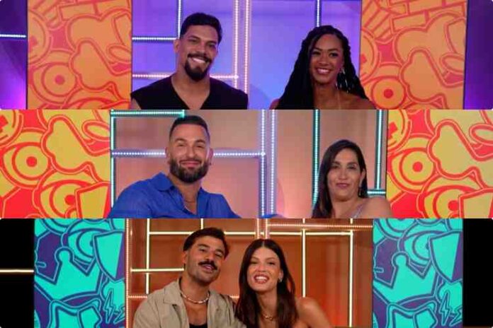 Vinícius, Aline, Diego Hypólito, Danielle Hypólito, Mateus e Vitória Strada Vinícius, Aline, Diego Hypólito, Danielle Hypólito, Mateus e Vitória Strada (Montagem/Área VIP/Globo)