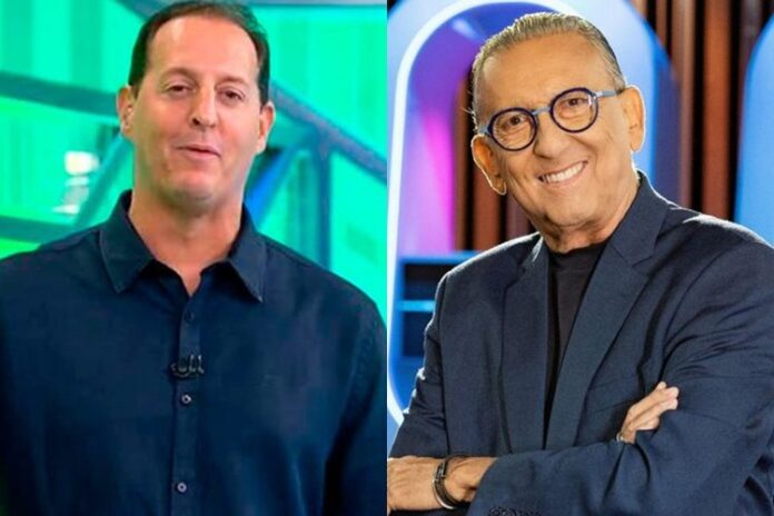 Benjamin Back, do Arena SBT, e Galvão Bueno, do Galvão e Amigos Benjamin Back, do Arena SBT, e Galvão Bueno, do Galvão e Amigos