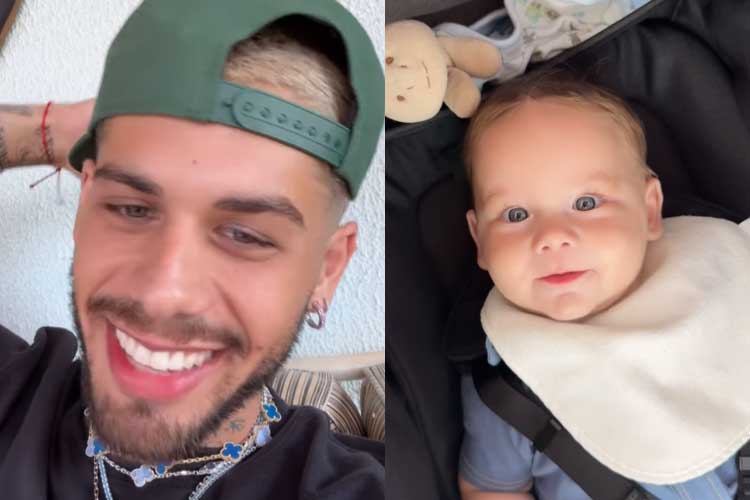 José Leonardo tenta responder Zé Felipe em registro fofo: ‘Lindo’