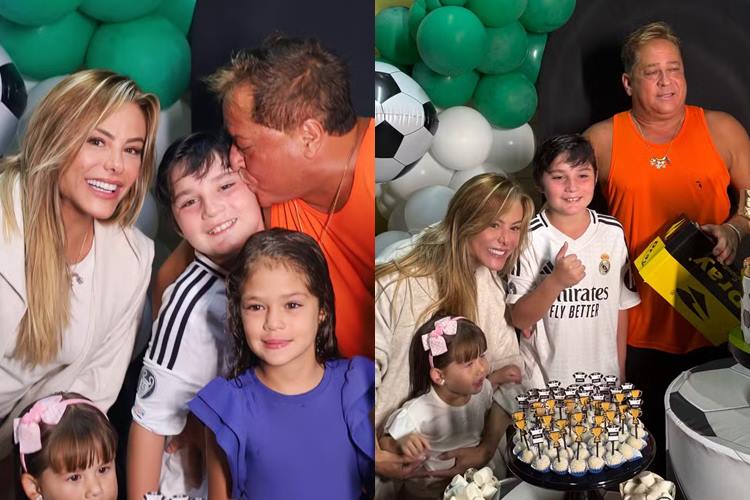 Após festa de João Guilherme, Leonardo reúne a família em aniversário do neto; veja
