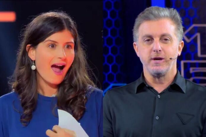 Luciano Huck no The Wall. (Foto: reprodução/Globo)