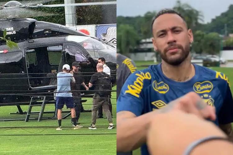 Neymar pode ter gastos absurdos com ida aos treinos do Santos de helicóptero; saiba quanto