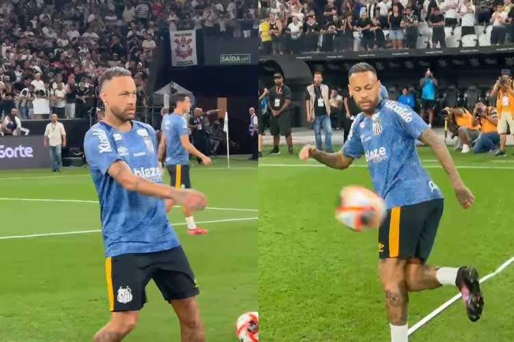 Neymar e Memphis Depay deixam rivalidade de lado e surgem interagindo após partida entre Corinthians e Santos