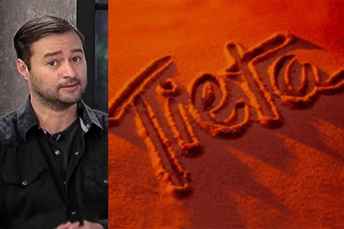 Alessandro Lo-Bianco e logo de Tieta (Montagem/Área VIP/RedeTV!/Globo)