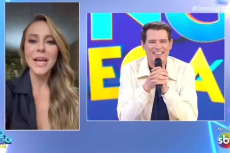Celso Portiolli revela ao vivo no SBT que foi o responsável pela entrada de Paolla Oliveira na TV