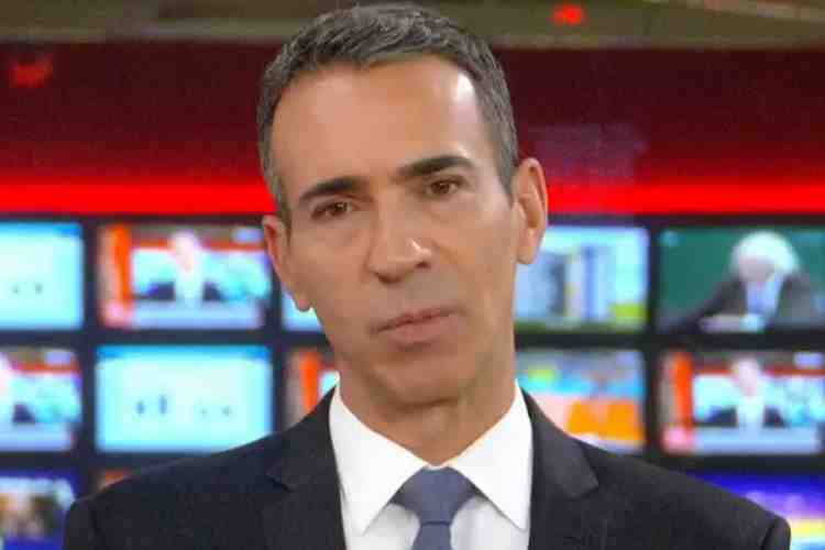 César Tralli se comove, ao vivo na TV, ao falar sobre pessoas que passam fome: “Estômago vazio”