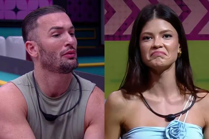 Diego Hypolito e Vitória Strada no BBB25. (Foto: reprodução/BBB)