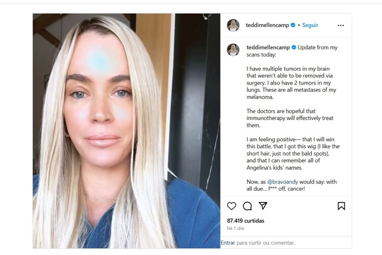 Publicação de Teddi Mellencamp