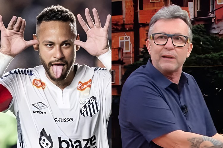 Neymar e Craque Neto - Foto: Santos FC/Band TV