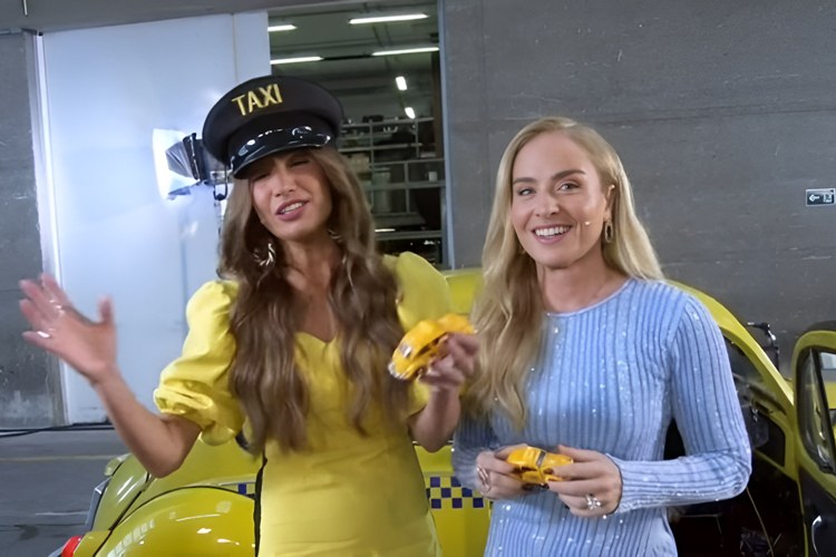 Angélica e Patrícia Poeta chegam ao ‘Encontro’ de táxi